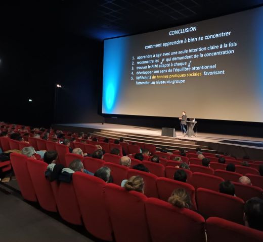 Intervention du conférencier neurobiologiste Jean-Philippe Lachaux pour les Chantiers de l'Altantique
