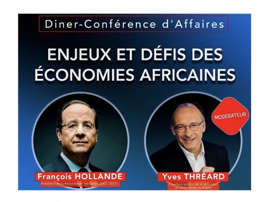 Yves Thréard modérateur / conf F Hollande Abidjan
